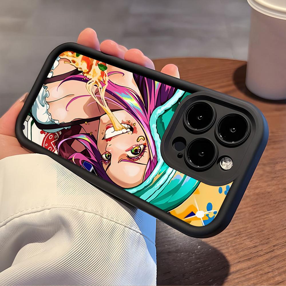 Jewelry Bonney Phone Case for iPhone 17 16 15 14 13 12 11 Air Pro Max Plus Black Soft TPU Shockproof Cover
