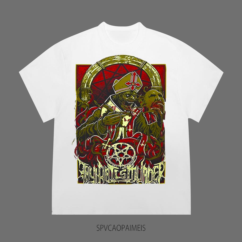 2025 Printed Male American Murder Male Thy Core Short-sleeved Is Band Thin Everything Stylish T-shirt Metal High Quality Luxury