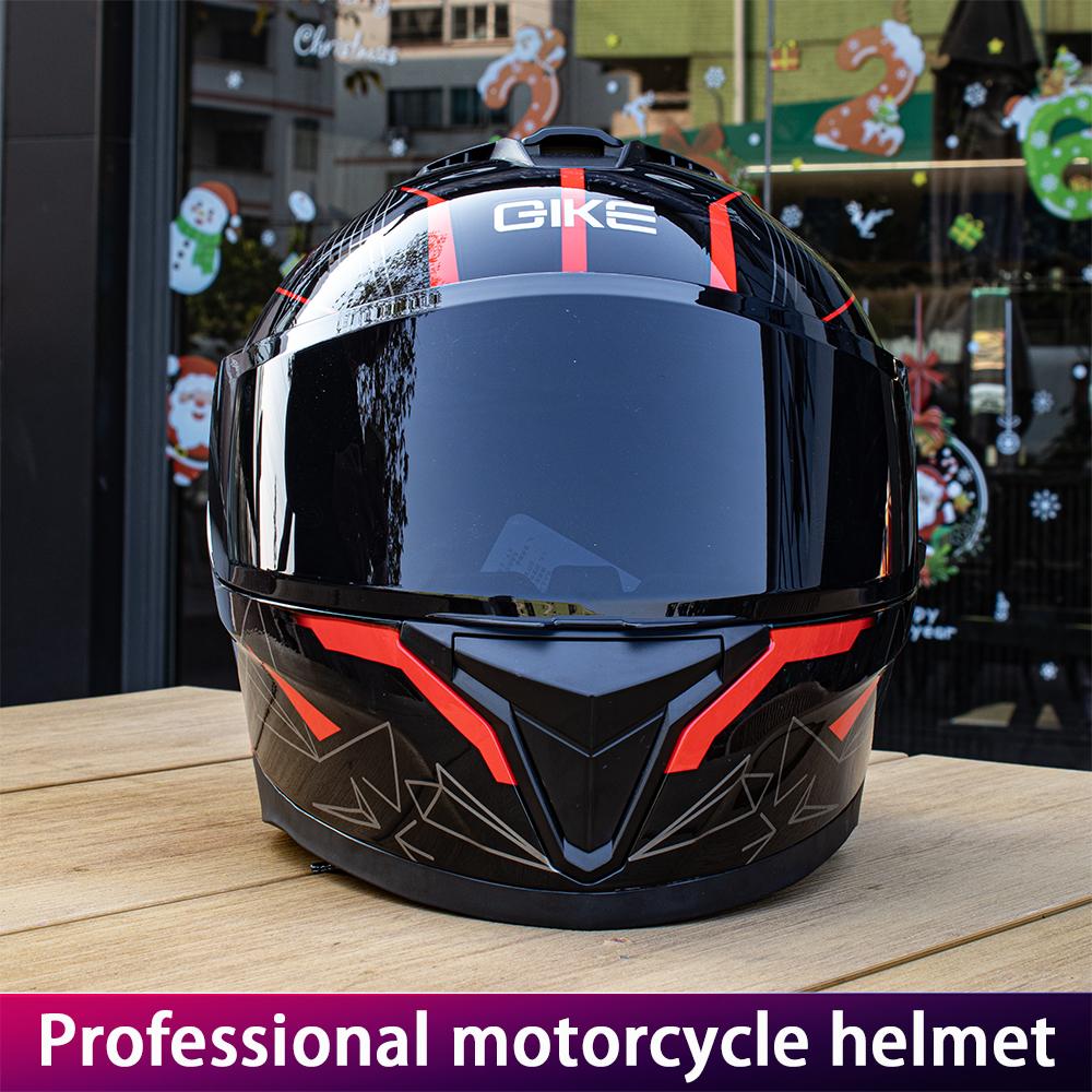 DOT ECE Certified Unisex Motorcycle Helmet Double Mirror Full Face Knight Helmet Racing Style Four Seasons Universal Double Helm