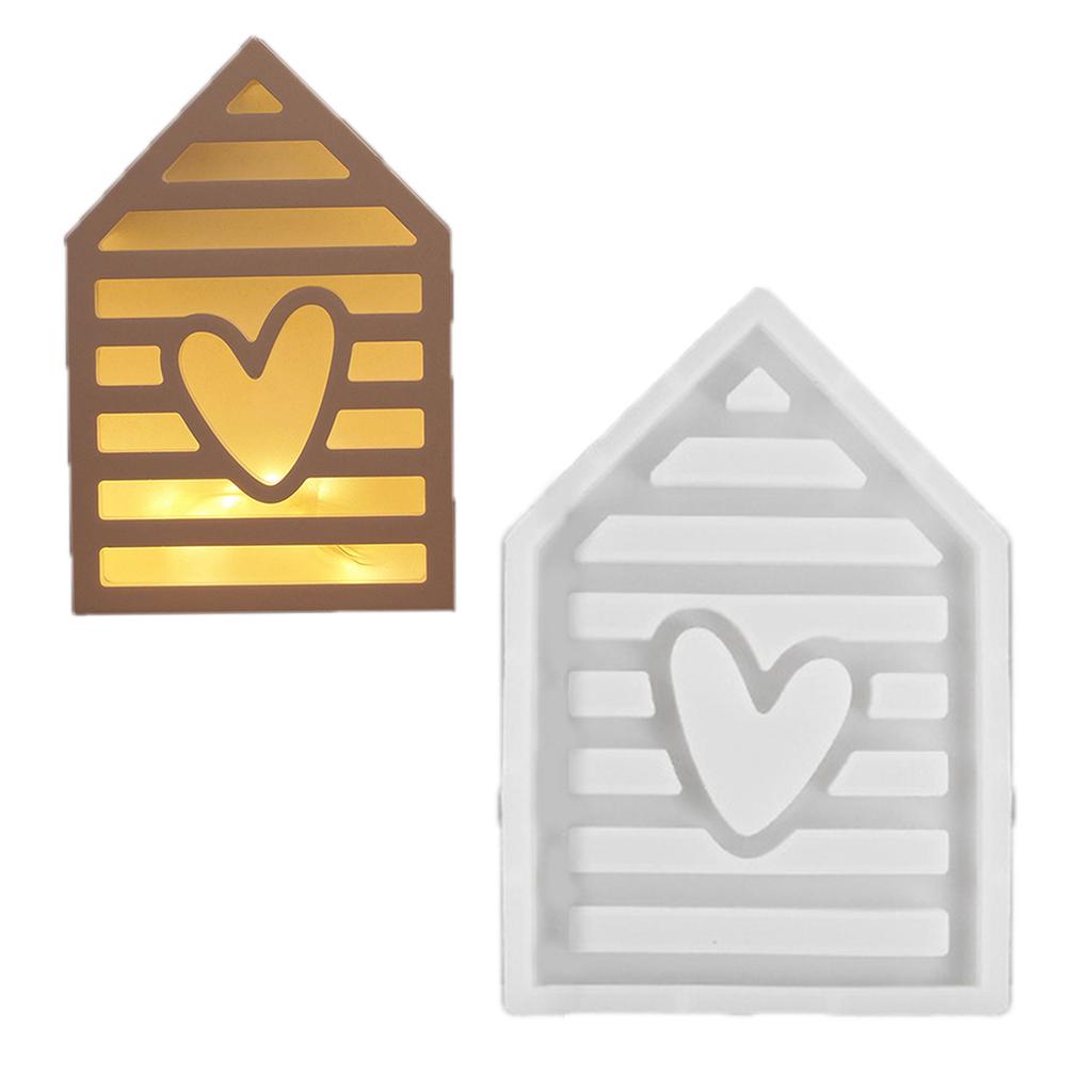 Ručně vyráběné odlévací formy Love House Silikonová forma Kombinace odlévacích forem Ornament Sádrové formy Epoxidové pryskyřičné formy
