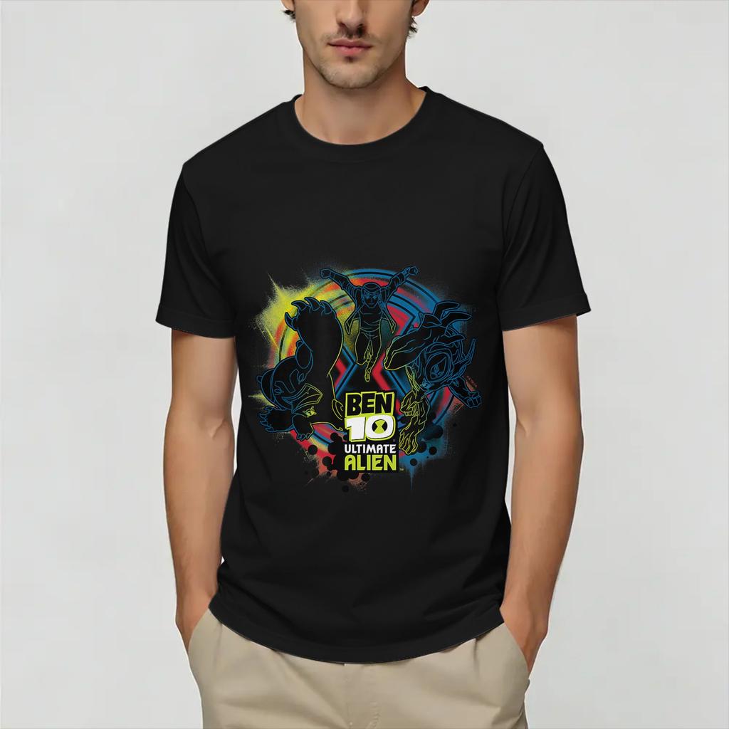 Ben 10 Aliens Unisex T Shirts Humorous Tees Short Sleeve Round Neck TShirts Cotton Classic Clothing