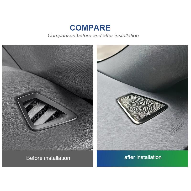 For Volvo XC60 S60 V60 Trument Panel Air Outlet Cover Stainless Steel Protective Cover Dust Cover Automotive Supp