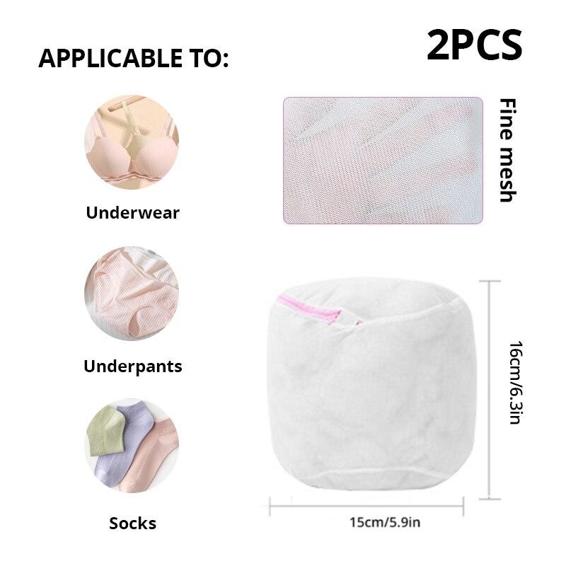 2 buc/7 buc 6 dimensiuni, transparent, cu fermoar, buzunar din plasă fină, reutilizabil, rezistent, pentru protecția rufelor mașinii de spălat rufe