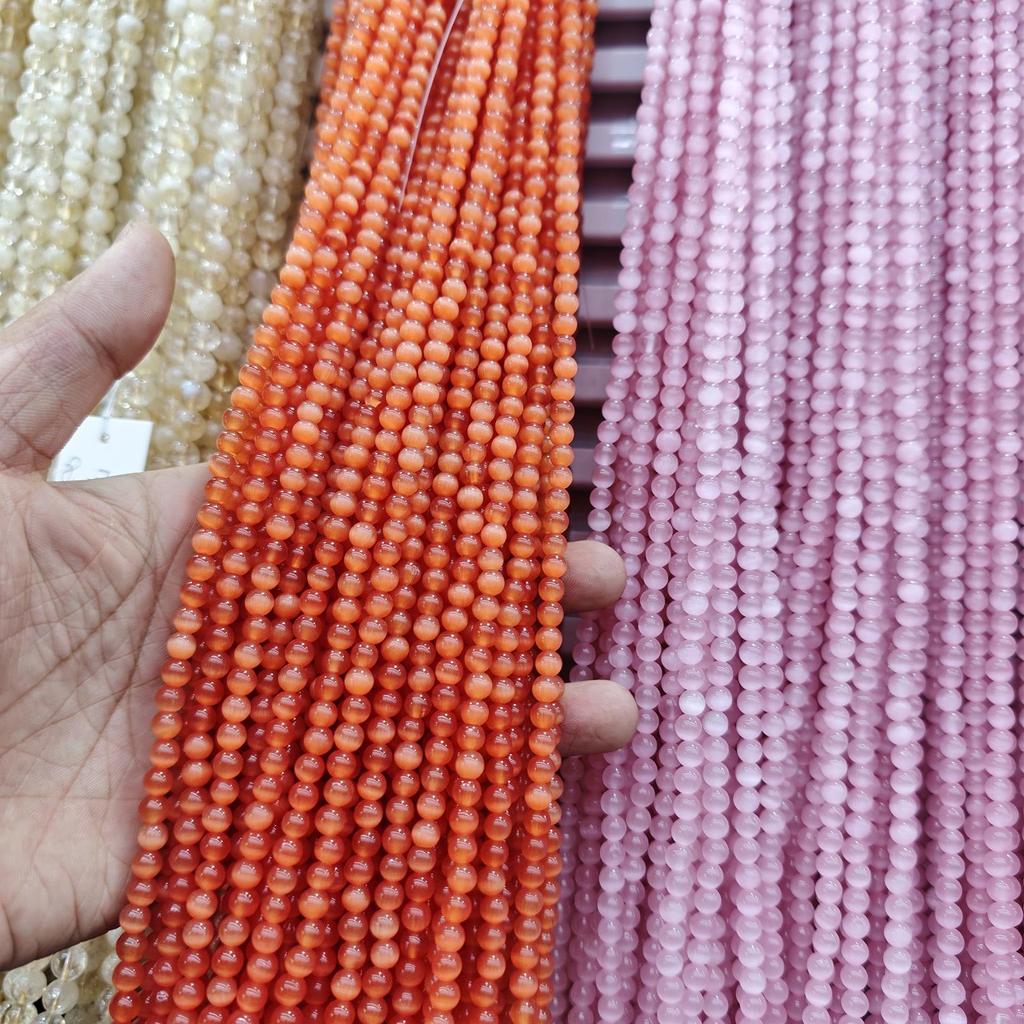 6mm Katzenaugenstein Runde lose Perlen für DIY Schmuckzubehör und Bastelarbeiten