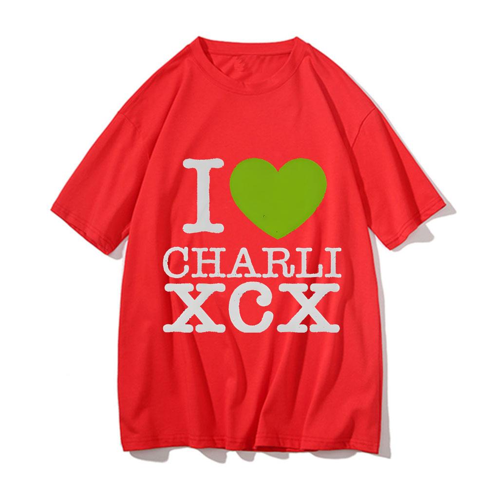 L Love Charli XCX Tričko 2025 Móda Pánské/Dámské Estetické Tričko Unisex Vysoce Kvalitní Streetwear Vintage Bavlna Krátký Rukáv Top