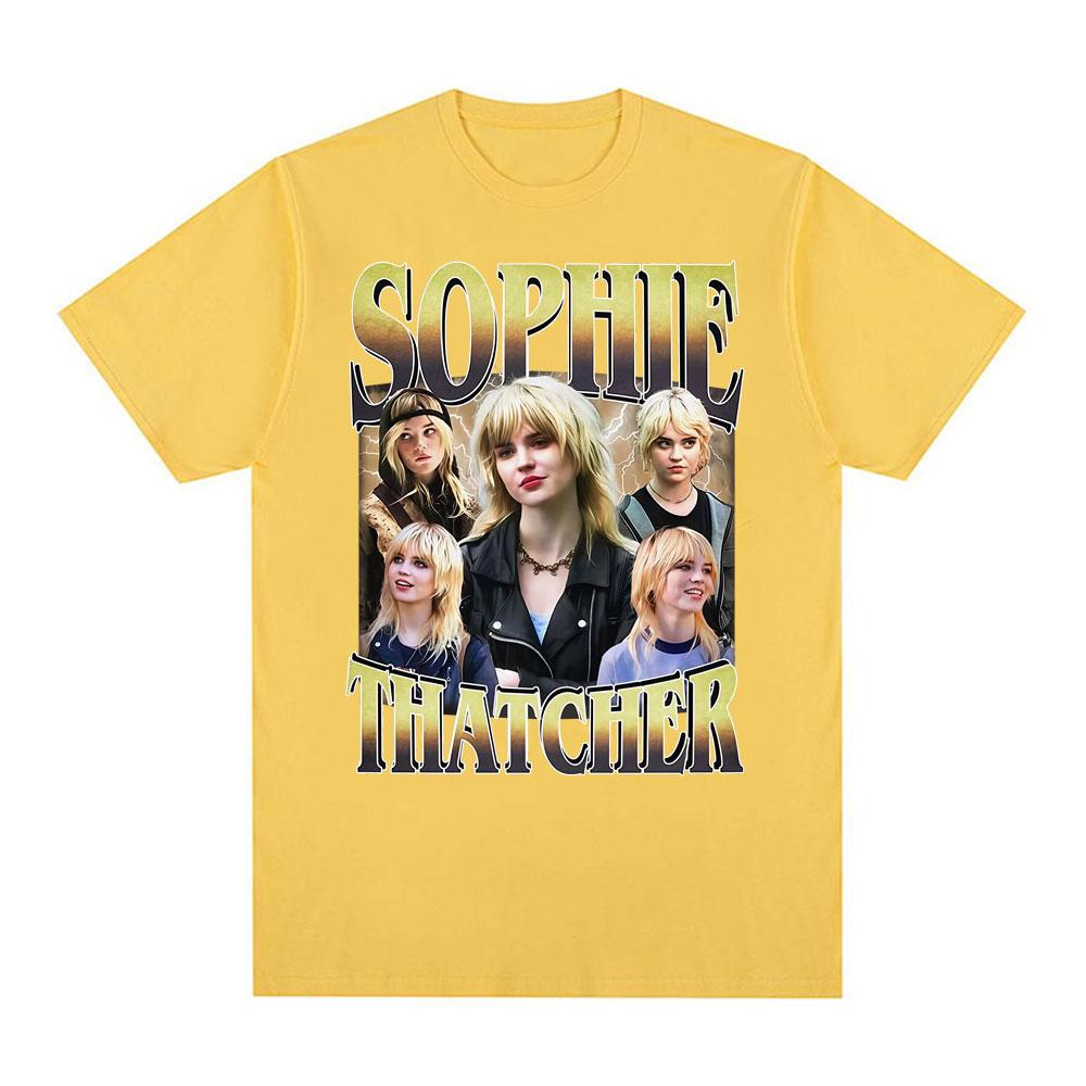 Actor Sophie Thatcher 90s Vintage T Shirt Unisex Womens Harajuku Y2k Gothic Short Sleeve T Shirts Comfort Cotton Oversized Tshirt