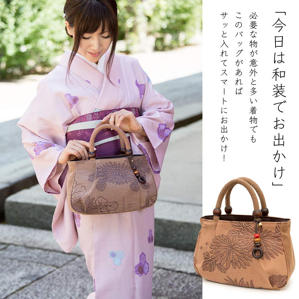 Tote Made in Persimmon Shibu Japanese Aori Birthday Hanasarasa [crearekiki] Women's Bag, Round, Small, Lightweight, Japan, Dyed, Wear, Handbag, Maron,