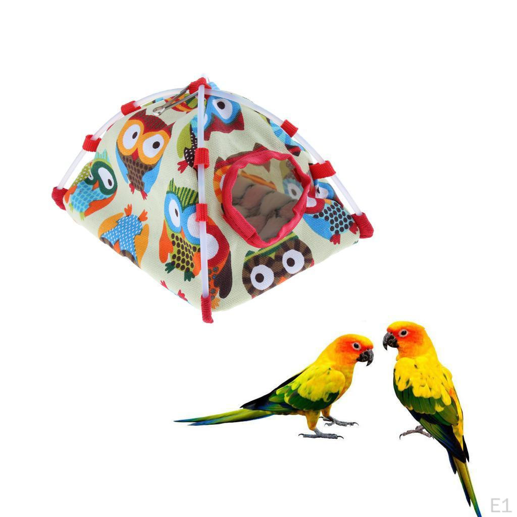 , Parrot Habitat Cave Hanging Tent, Cage Decor for Small Animals
