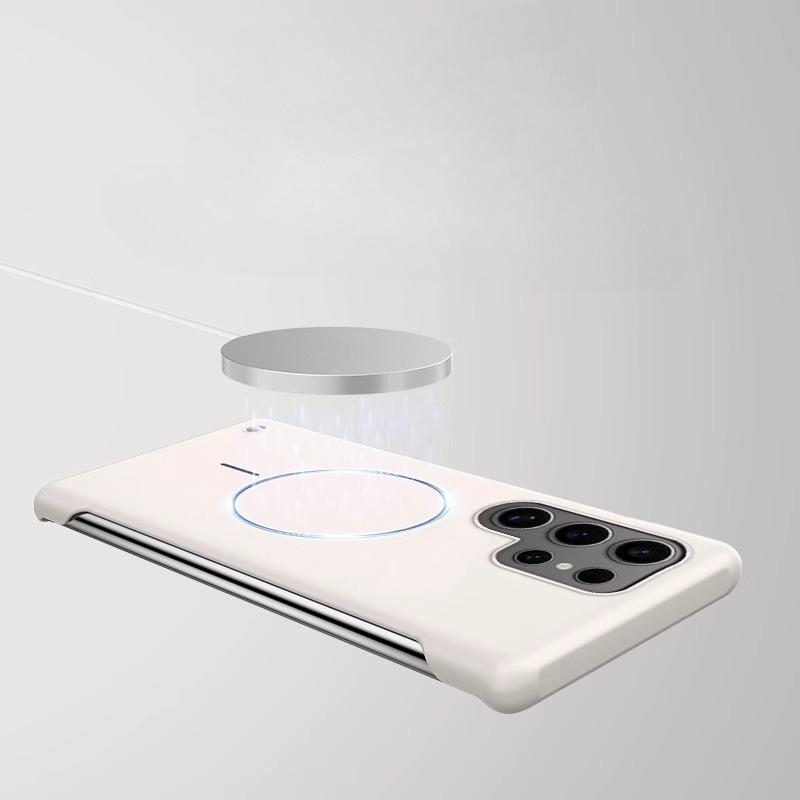 Pro Magsafe Bezrámečkový Kryt na Telefon Pro Samsung Galaxy S25 Ultrs S24 FE S23 Plus S22 Ultra Tenký Tvrdý Magnetický Kryt pro Bezdrátové Nabíjení