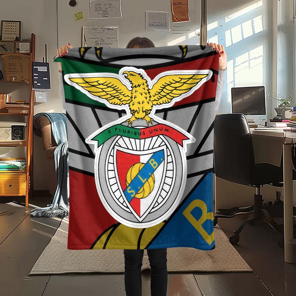 S.L. Benfica POSTER FlAannel Blanket, High Quality Comfortable for All Seasons, Home Decor, Warmth and Comfort