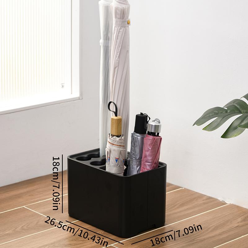 Umbrella rack with drip tray, suitable for space saving storage in the corner of the entrance passage, can hold 10/15 umbrellas