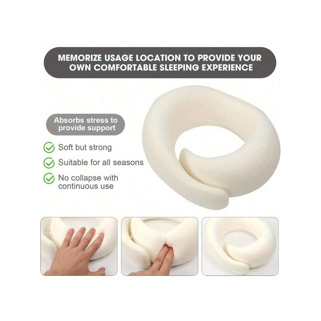 1 Portable U-shaped Neck Pillow, Suitable For Airplanes, Cars, Offices, And Vertical Sleep