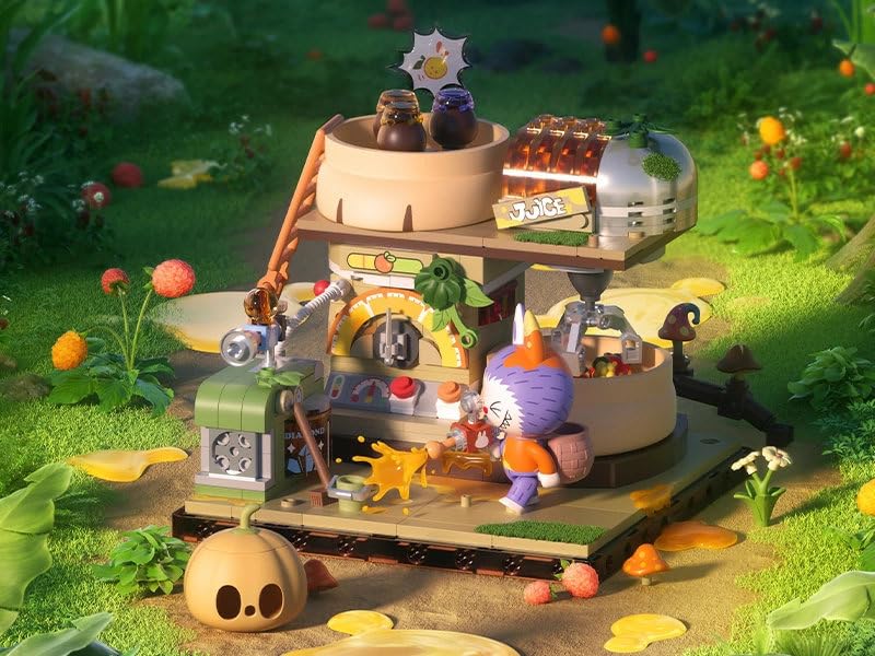 LABUBU THE MONSTERS Forest Secret Graffiti with Juice POP MART Interior Block Figure Building Blocks Cute and Stylish Gift Official Lovebu Product