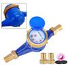 DN20 Dry Water Meter Copper Accuracy 0.0001 Built In Filter Tempered Glass Dials Max 1.0MPa Temp 40C Hardware Tools Set