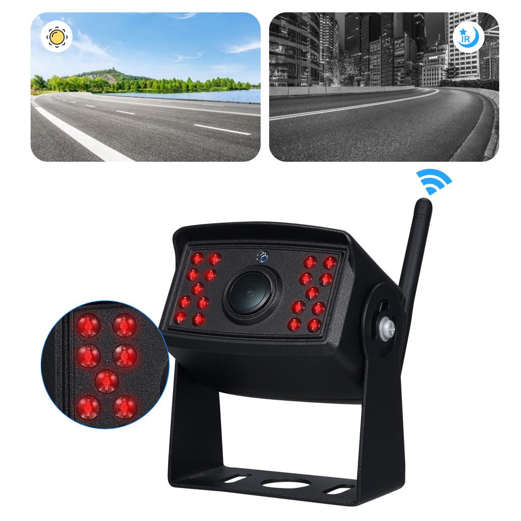 Wireless Backup Camera and Display Kit 7in HD Display 120 Degrees  Wide Angle IP69 Proof 150m Transmission