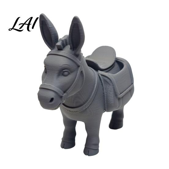 Decorative Desktop Storage Donkey Ornament Planter And Design 3D Printed Novelty Flower Pot Matte Texture Statue for Small Items Garden Accessories