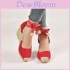 Elegant Summer Women's Casual Hemp Rope Ankle Strap High Wedge Heel Sandals Beach Shoes For Effortless Style