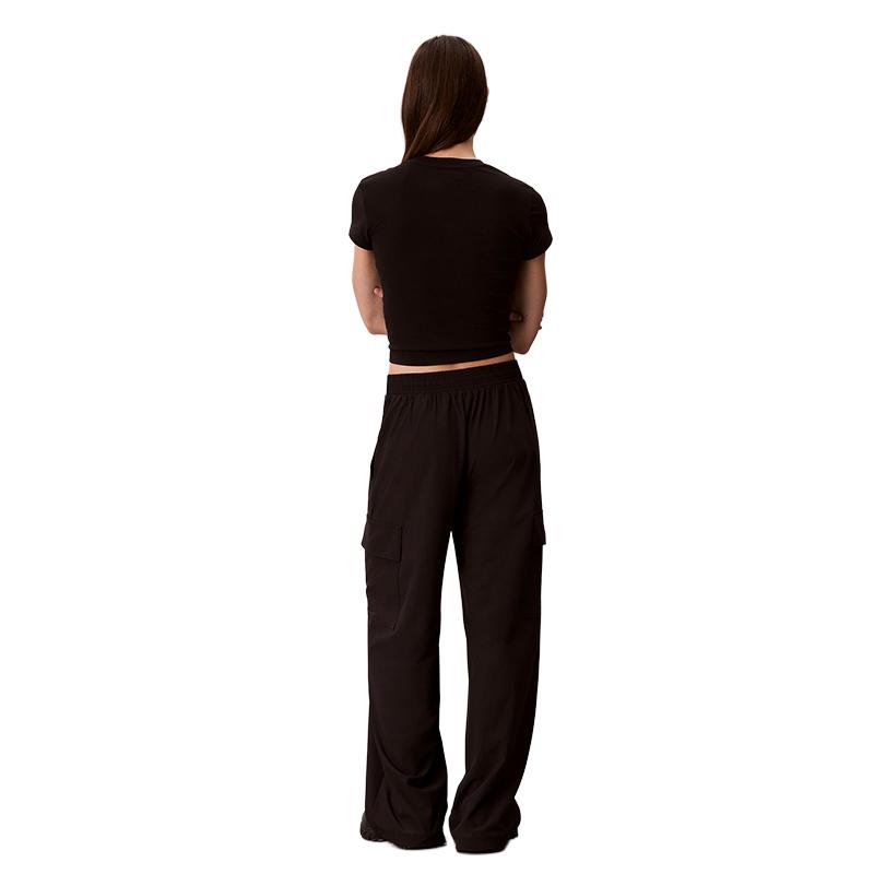 Calvin Klein Half Elastic Waist Cargo Pocket Outdoor Running Wide Leg Casual Pants Women pants GWS6P602