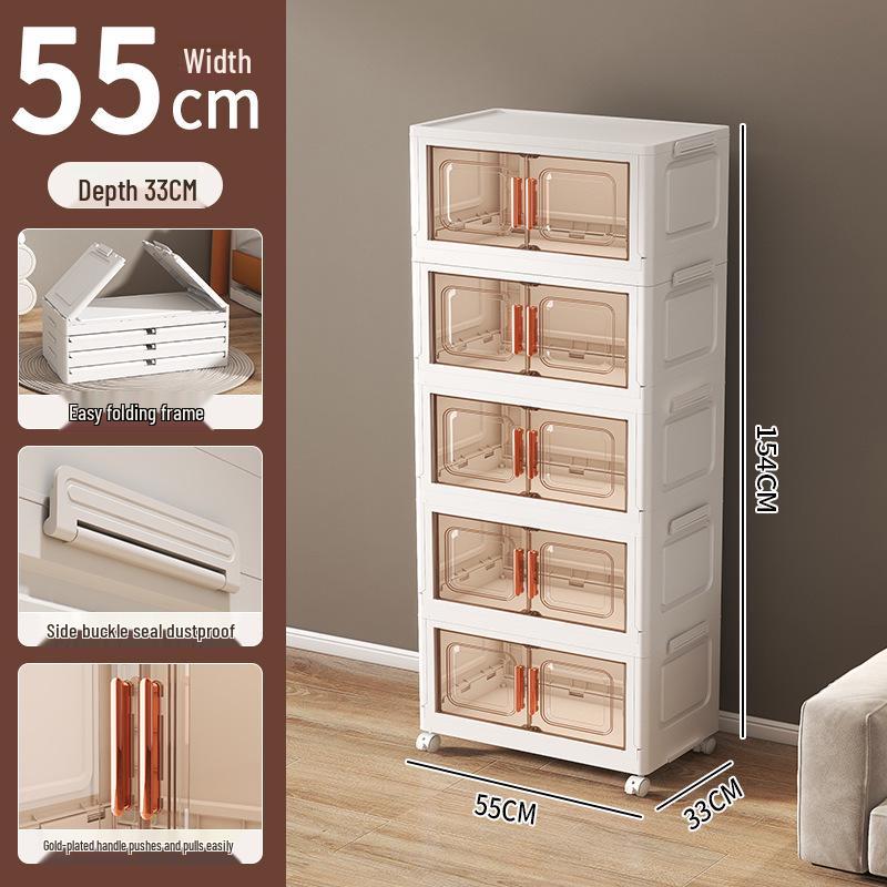 Foldable Children's Wardrobe: Plastic Organizer for Baby Clothes, Toys, Snacks