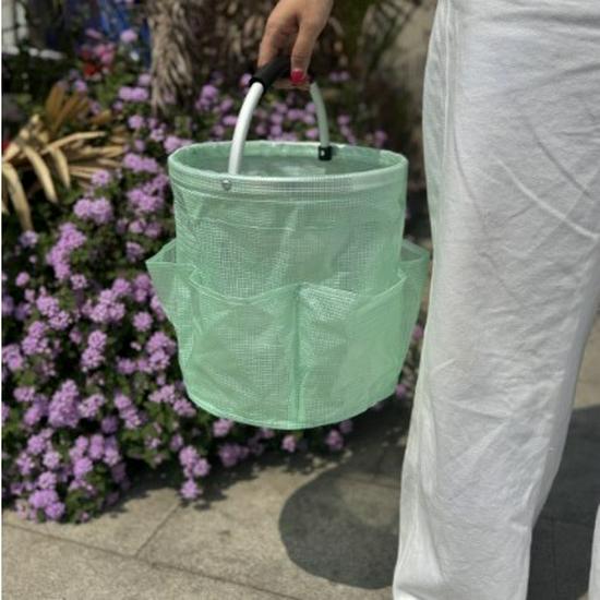 Portable Foldable Picnic and Beach Basket - Handheld Toiletry, Bath, Household & Shopping Bag