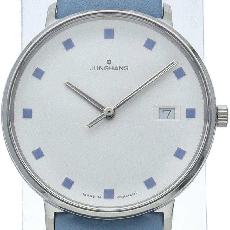 Used Junghans Form Ladies Watch 047/4055.00 Box SS/Leather Ladies Watch White Good Condition [Unused]