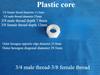 3/4 3/8 1/2 1/4 1" Plastic Filling Core Thread Filling Core Internal External Tooth Filling Core Pipeline Connection Joint 5 pcs