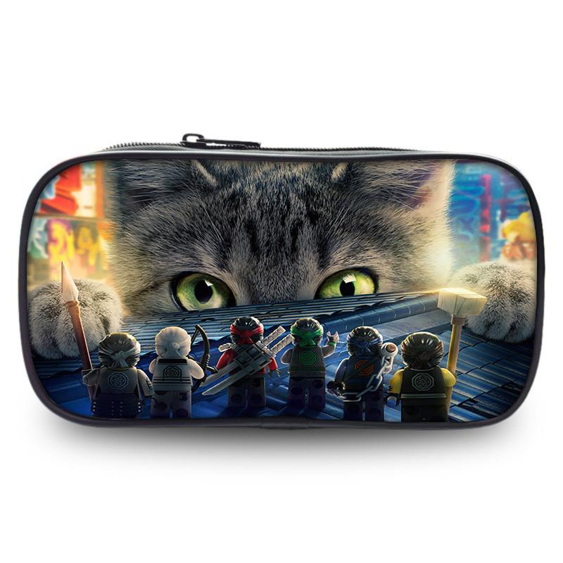 Ninjago Pencil Case For Students With Nylon Material And Storage Pocket