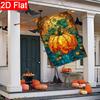 2D Flat - 2D Flat Colorful Glass Pumpkin Thanksgiving And Autumn Garden Flag_3-28X40 Inch Outdoor Garden Flag Double-Sided Home Decoration Courtyard D