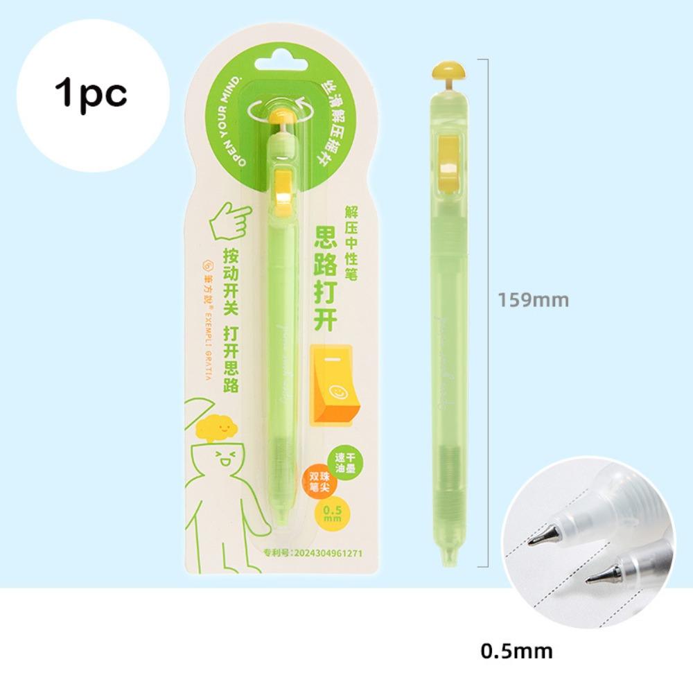 

Relax Switch Pen For Exam Prep Fidget Clicker Gel Pen 0.5mm Smooth Writing Anti-Anxiety Study Tool For School Students