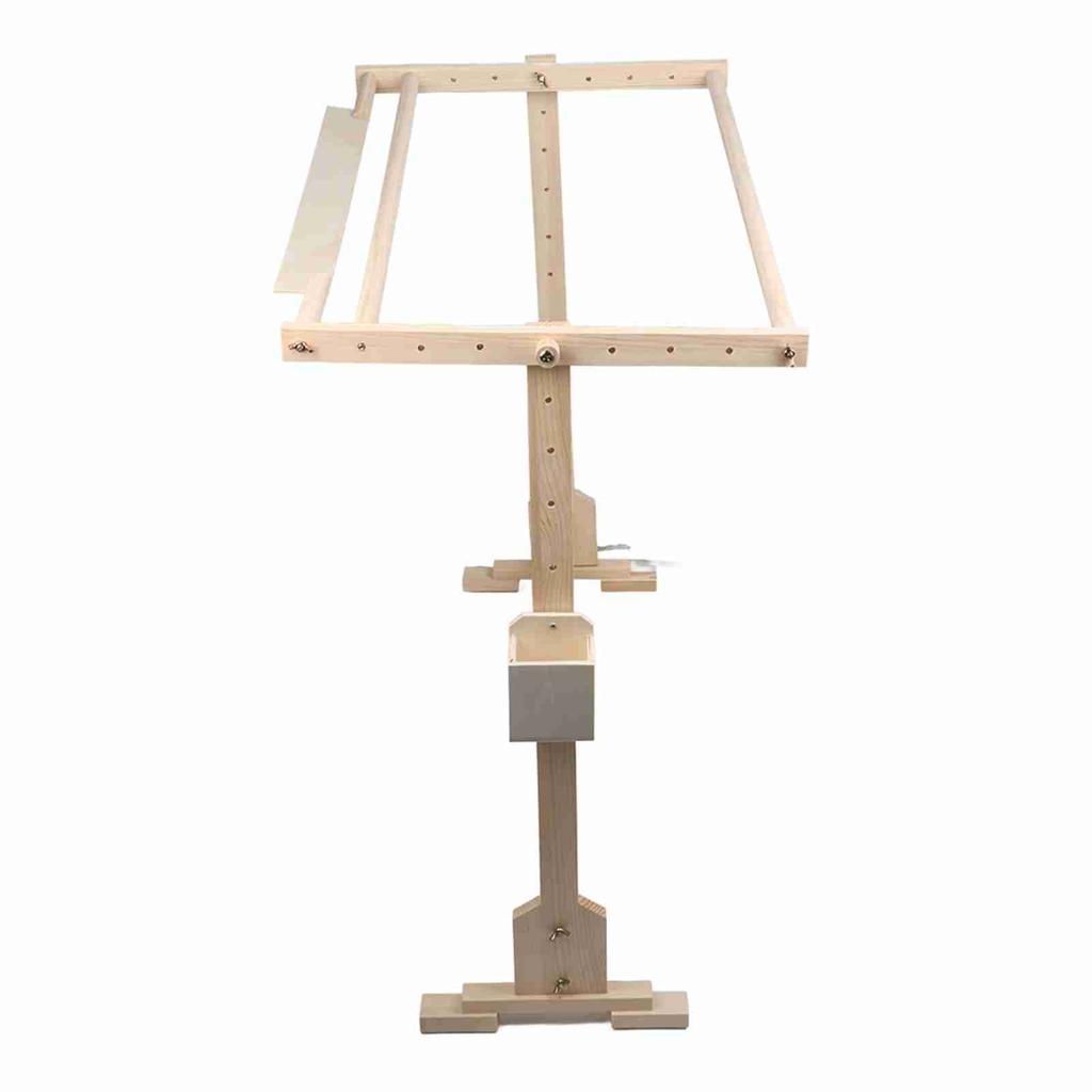 14CT Cross Stitch Frame Floor Stand Wooden Embroidery Tapestry Hoops 80cm