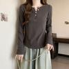 Plus Size Women's Fashion Casual Round Neck Long Sleeve T-Shirt for Stomach Concealment