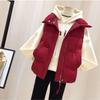 Piumino caldo alla moda di grandi dimensioni da donna corto in stile coreano per studenti autunno e inverno gilet ampio tutto-fiammifero