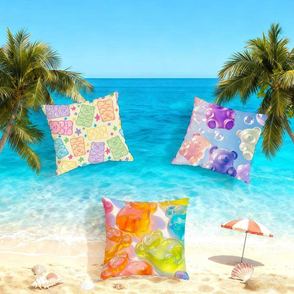 Cute Gummy Bears Fashion cushion cover Home Office Convenient Nordic Simplicity Hit With Zipper Cushion Cover