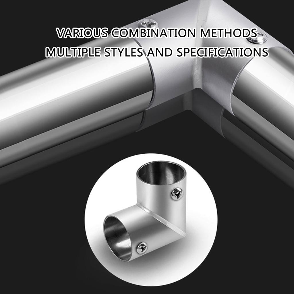 Set of 10 Stainless Steel Pipe Clamps Handrail T Joint Accessories Heavy Duty Stainless Steel T Fittings for Tubing