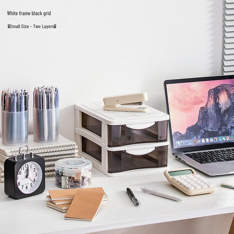 Transparent Drawer-Style Desktop Storage Box for Household Items and Cosmetics