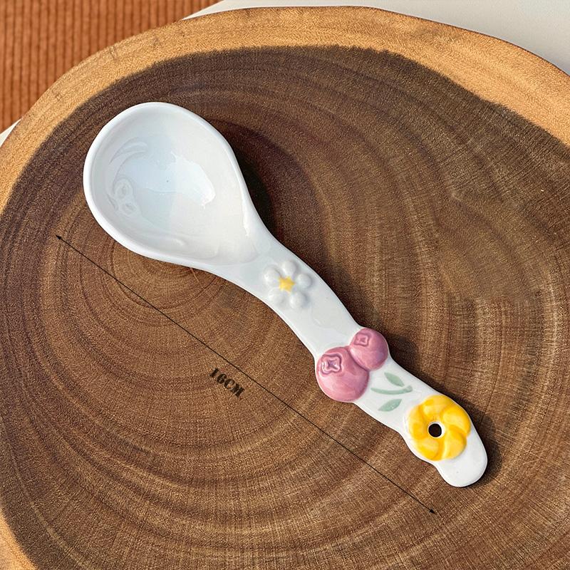 Creative Relief Hand-painted Tableware, Dinner Plate, Ceramic Rice Bowl, Soup Bowl, Kitchen Drinkware Set, Home Accessories