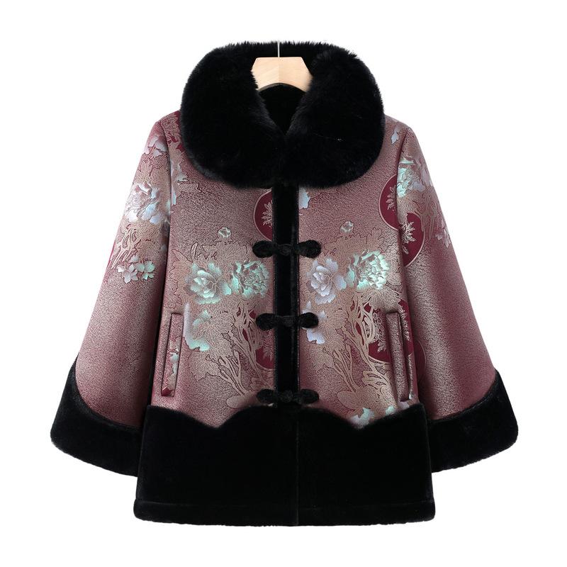 Winter Mother's Winter Clothes Plus Velvet Thick Coat Middle-aged and Elderly Grandma's Winter Clothes Top Grandmother's Clothes Super Thick Clothes