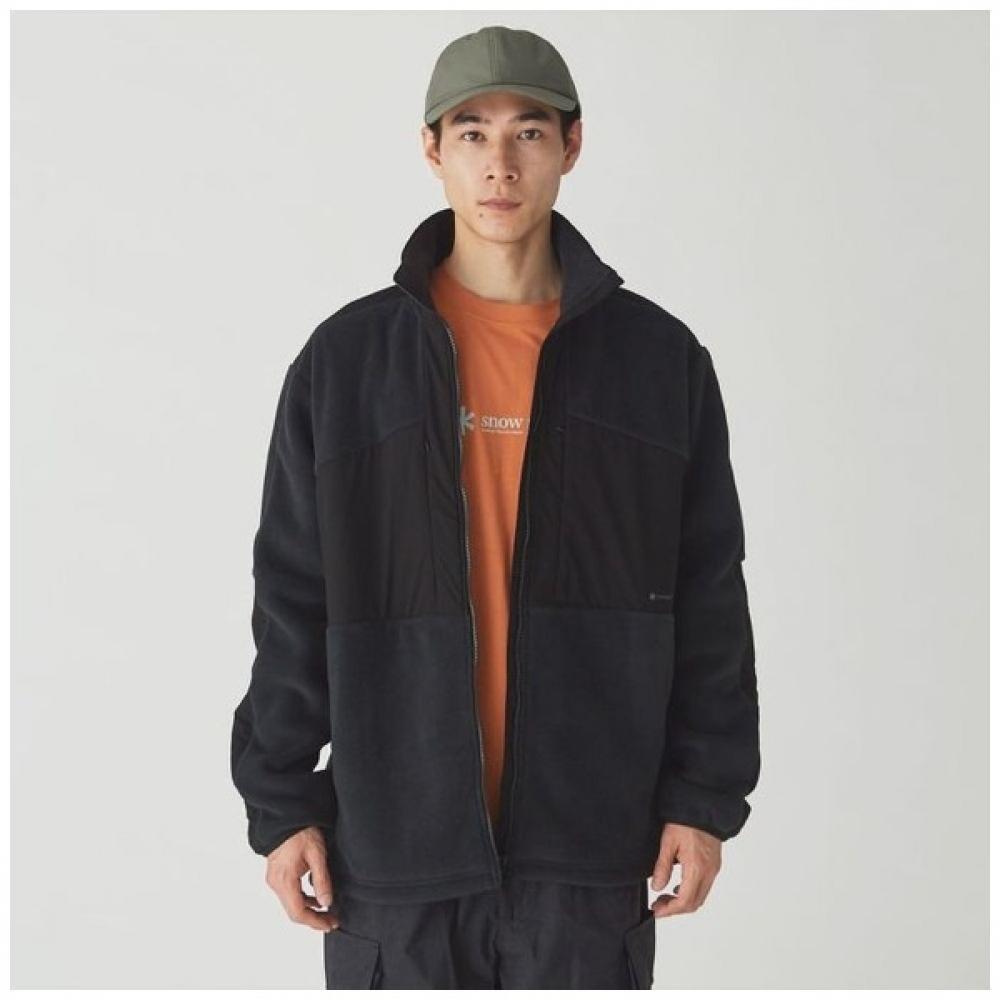 Snow Peak Unisex Double Face Fleece Jacket Black Sw 24au00703bk [Unisex Medium]