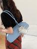 Women's French Baguette Underarm Bowling Bag - Simple Solid Shoulder Handbag