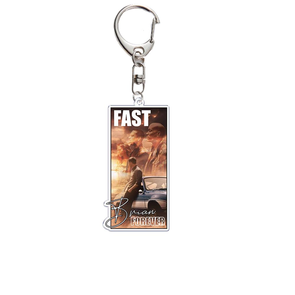 The Fast Keychain for Bag Pendant Fashion Furious KeyRing Gifts Jewelry Accessories Gifts for Friends