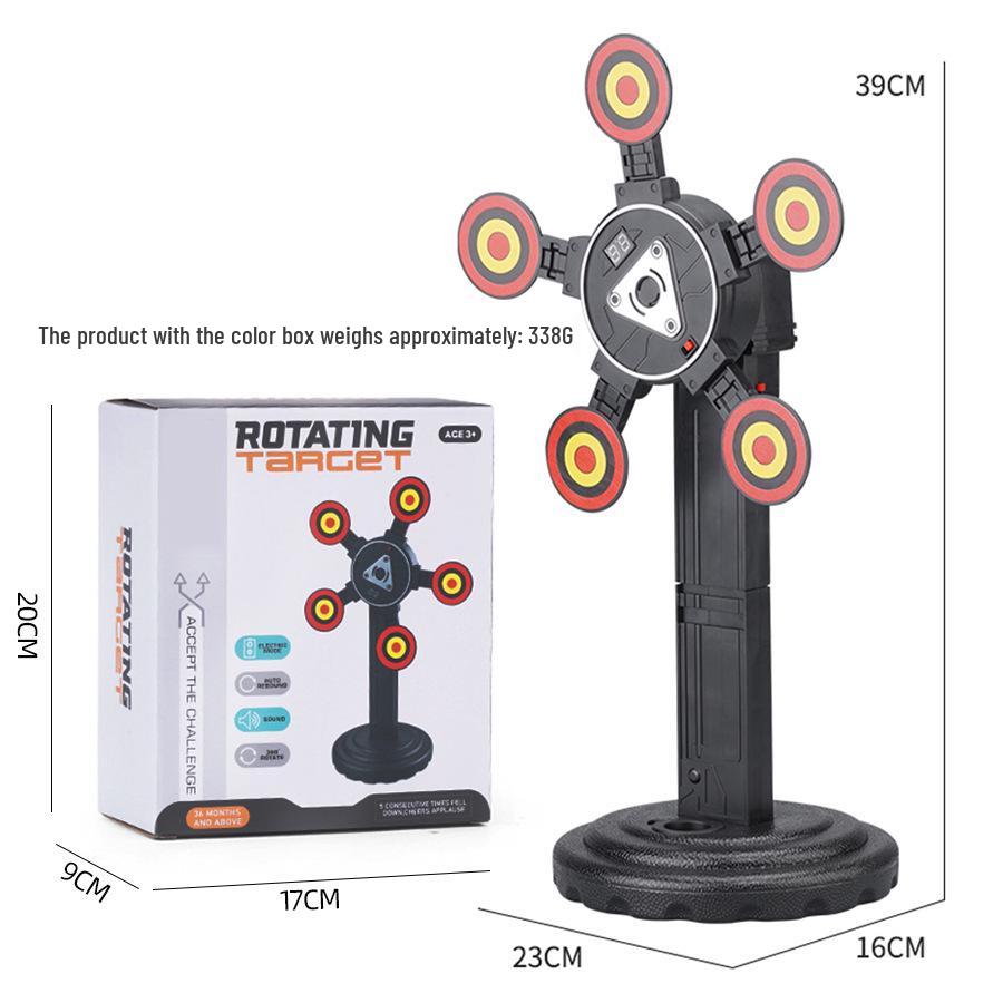 Automatic Reset Rotating Scoring Target for Children's Soft Bullet Gun Practice