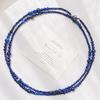 High Quality Natural Lapis Lazuli Gradual Change Smile Collarbone Chain Necklace Sweater Chain Women