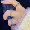 Elegant Pink Zircon Butterfly Ring - Edgy and Sweet Style for Women, High-End Versatile Design, Perfect for Index Finger.
