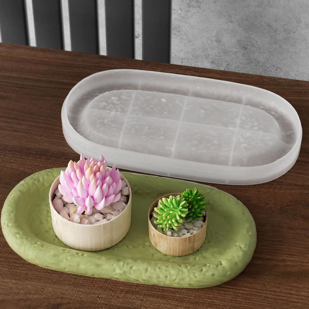 Easy To Use Silicone Mold Creating Decorative Trays Moulds with Unique Stone Pattern Suitable for Gifting Making
