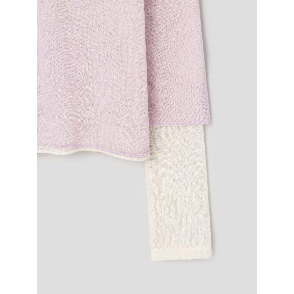 Anggae Layered Two Tone Turtleneck Pink