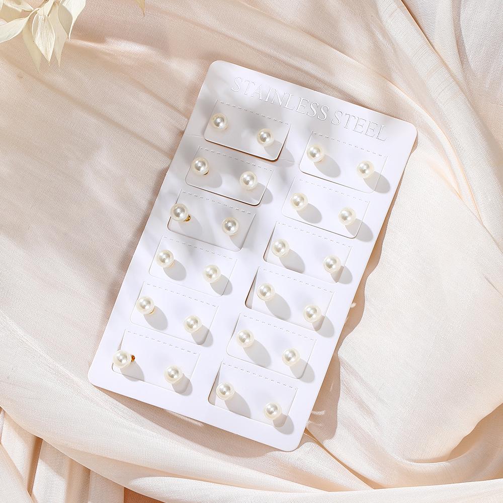 Серьги из пресноводного жемчуга в корейском стиле: Сладкий, Роскошный и Стильный Набор Гвоздиков