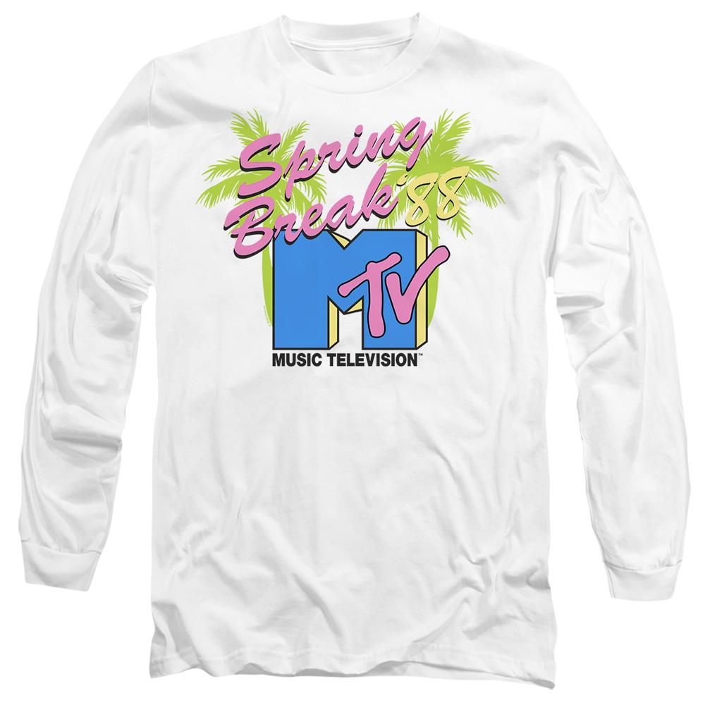 MTV Unisex Adult Spring Break Neon Palm Trees T-Shirt