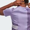 adidas Originals Crop Tops Women's Purple Crew Neck Moderate IC2378