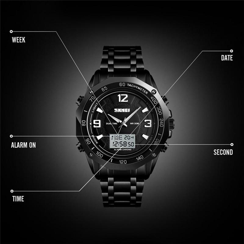 Fashion Casual Watch Dual Display Watches Man Digital Analog Men's Watch Waterproof Business Watch