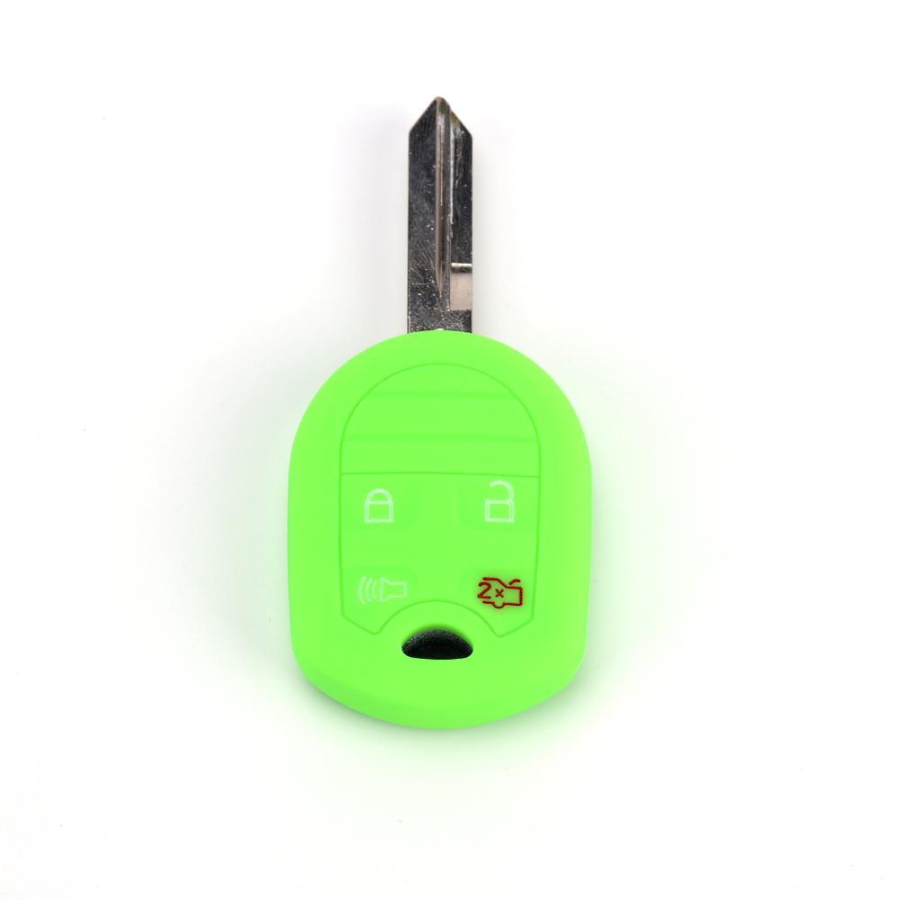 Silicone Key Case for Ford Focus Fiesta Escape Explorer V Eske 2012-2017 Key Cover 4 Button Key Holder Shell Protection Remote
